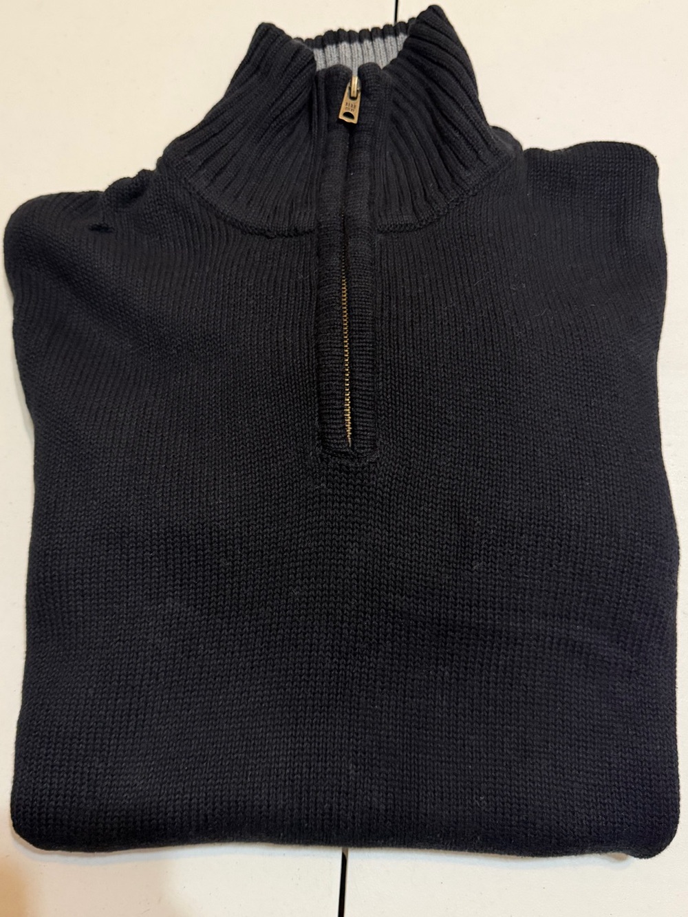 Aeropostale Men's Black Half-Zip Knit Sweater